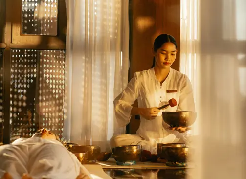 Aleenta Chiang Mai Luxury Resort Thailand Ayurah Wellness Sound Bath MP L1006872