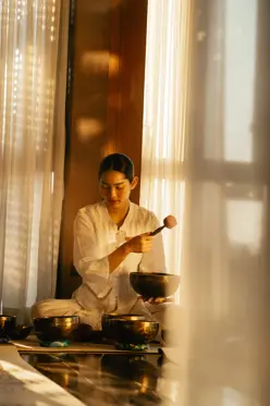 Aleenta Chiang Mai Luxury Resort Thailand Ayurah Wellness Sound Bath MP L1006856