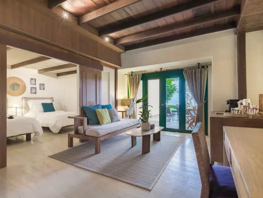 Aleenta Hua Hin Pranburi 2 Bedroom Frangipani Beachfront Pool Access Suite Twin Bedroom Lounge