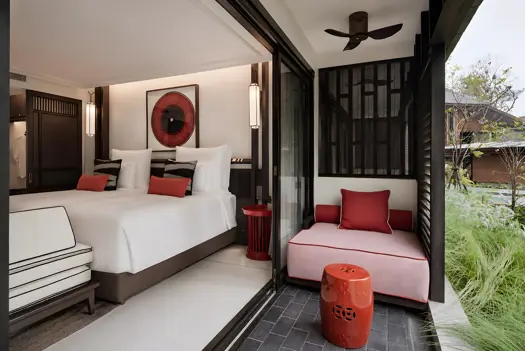 Aleenta Chiang Mai Luxury Resort Thailand Accommodation Balcony Deluxe Room Balcony