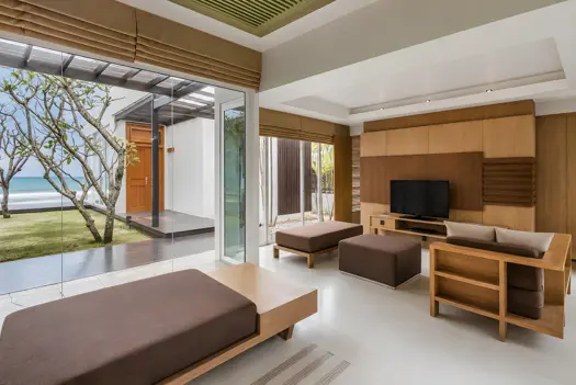Aleenta Phuket Phang Nga Luxury Resort Thailand Accommodation 3Bedrooms Beachfront Pool Villa Living Area1