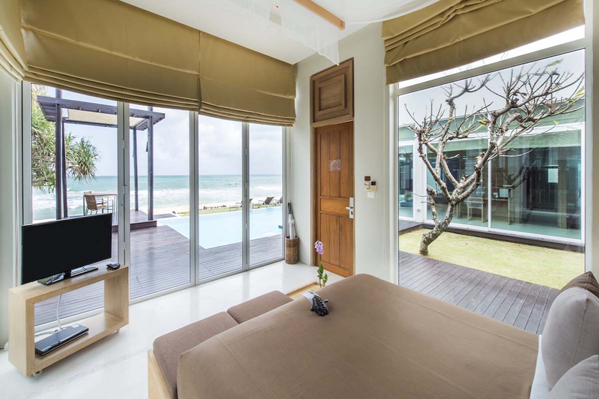 3 Bed Beach Villa Bedroom with Sun Deck and Swimming Pool on Beach - Aleenta Phuket Resort & Spa