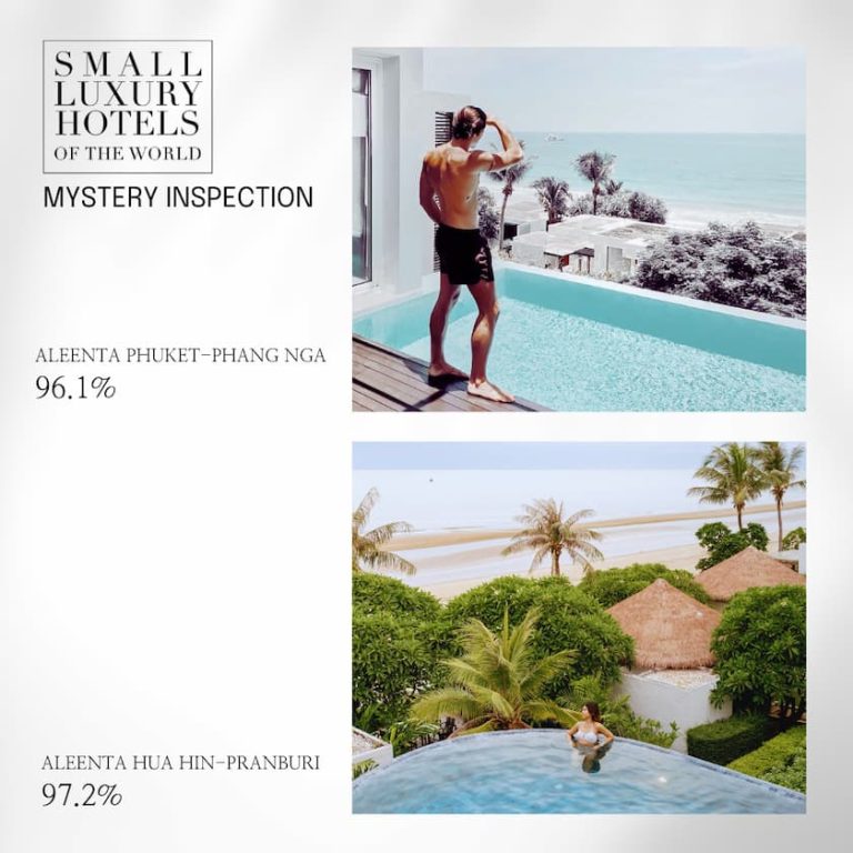 Highest Score by Small Luxury Hotels Mystery Inspector - Aleenta Resorts & Spas