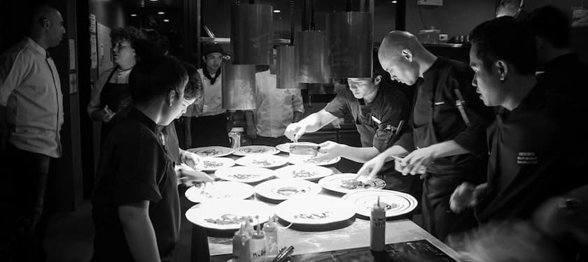 Chefs at the Edge Finishing Dish - The EDGE Restaurant