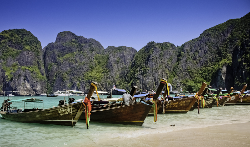 Longtail Boat on Phi Phi Leh Island