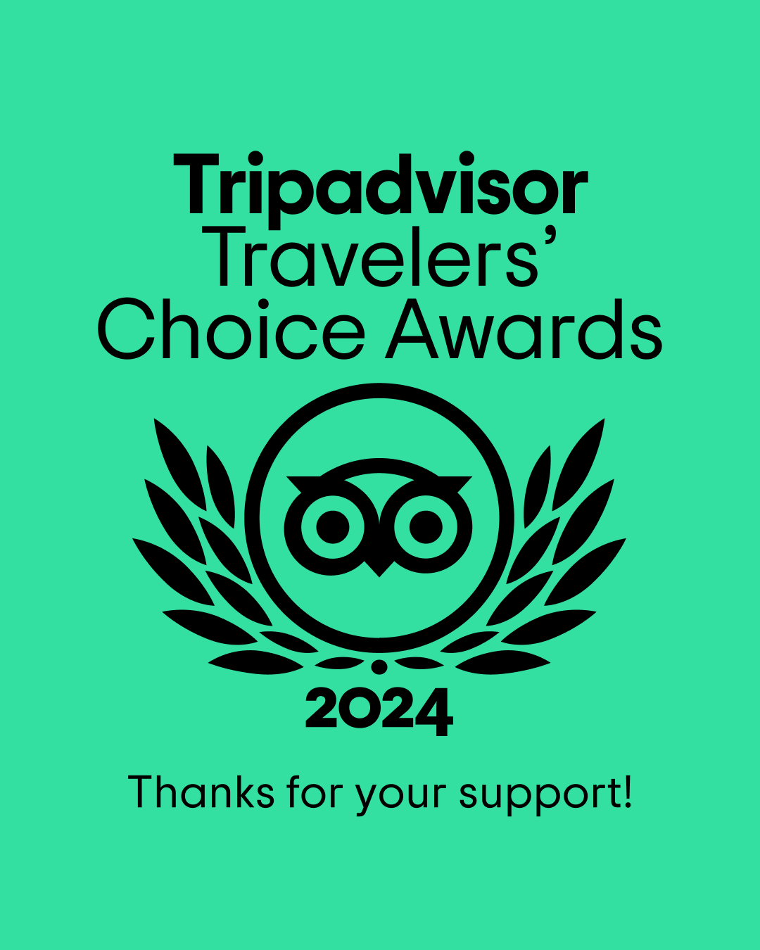 TripAdvisor Travellers’ Choice Awards Winner